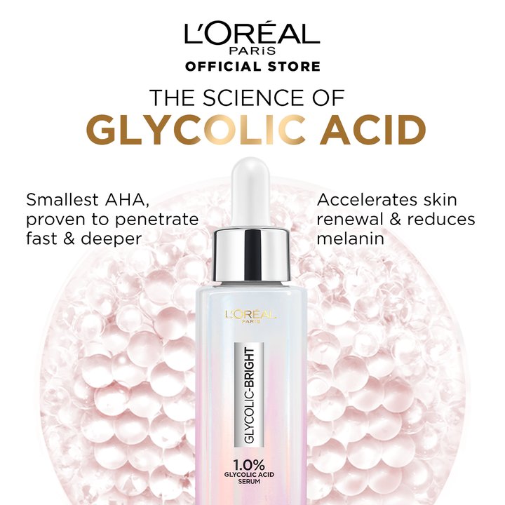 L'oreal Glycolic Bright with 1% Glycolic Acid Facial Serum