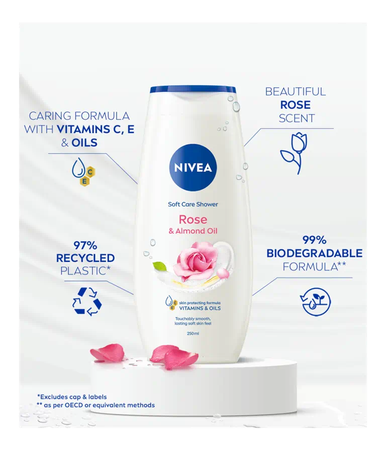 Nivea Shower Roses & Almond Oil Women 250ml