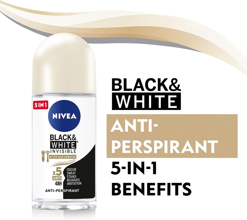 Nivea Deo- Rollon Silky Black & White 50ml