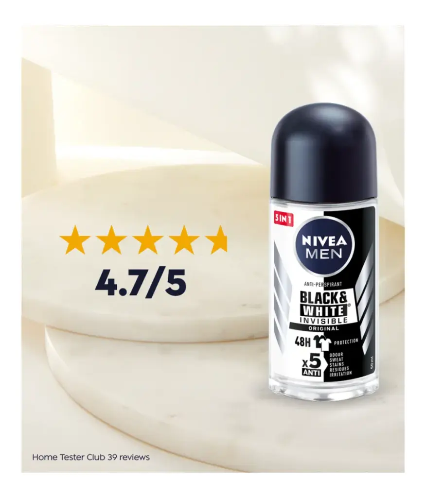 Nivea Deo- Rollon Black & White Men 50ml