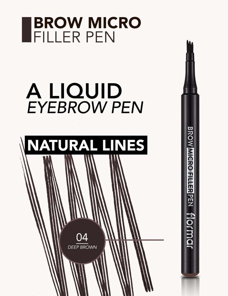 Flormar Brow Micro Filler Pen Deep Brown 04