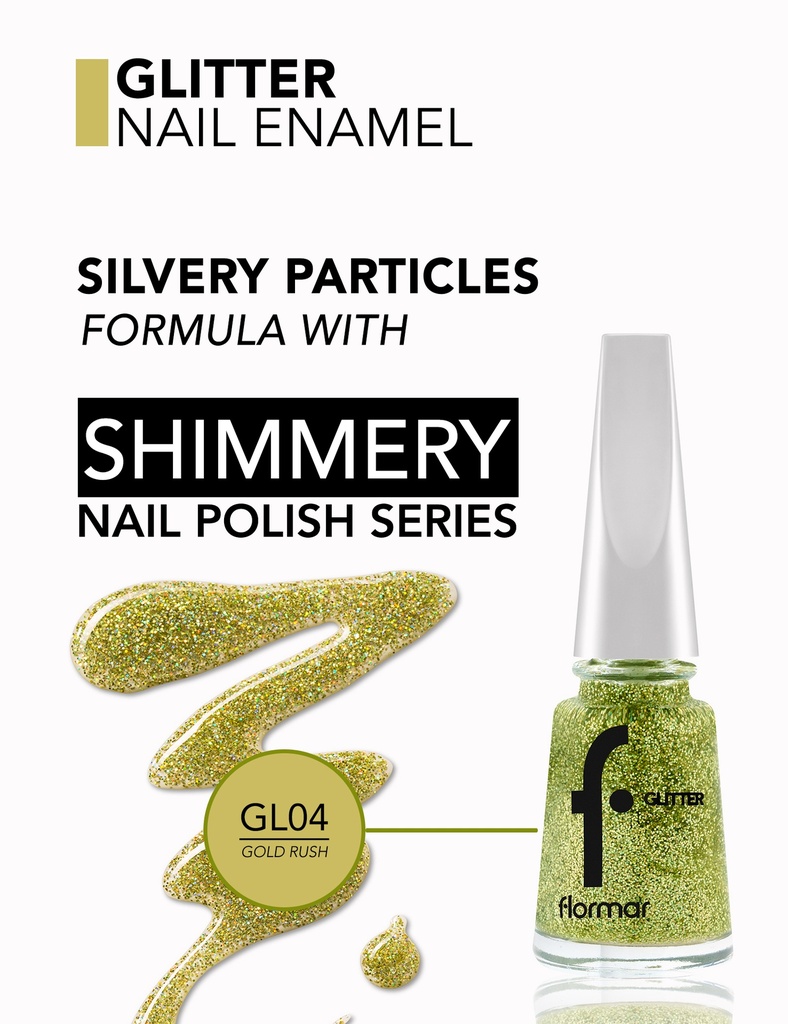 Flormar Nail Glitter 04 Gold Rush