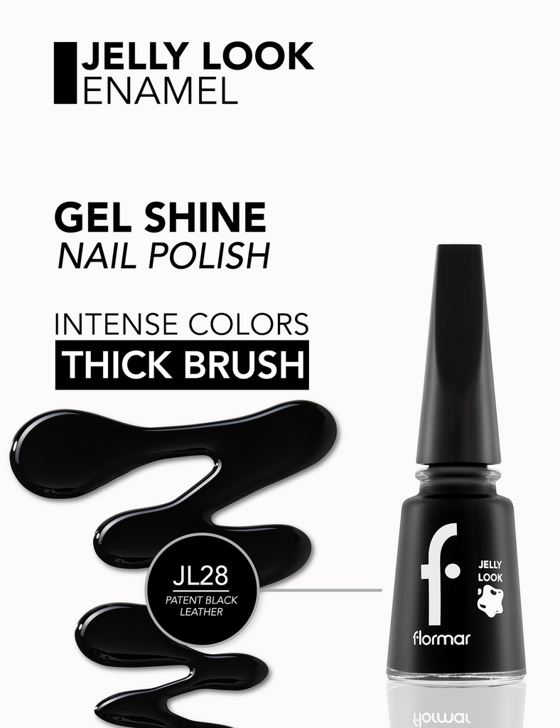 Flormar Jelly Look JL28 Patent Black Leather