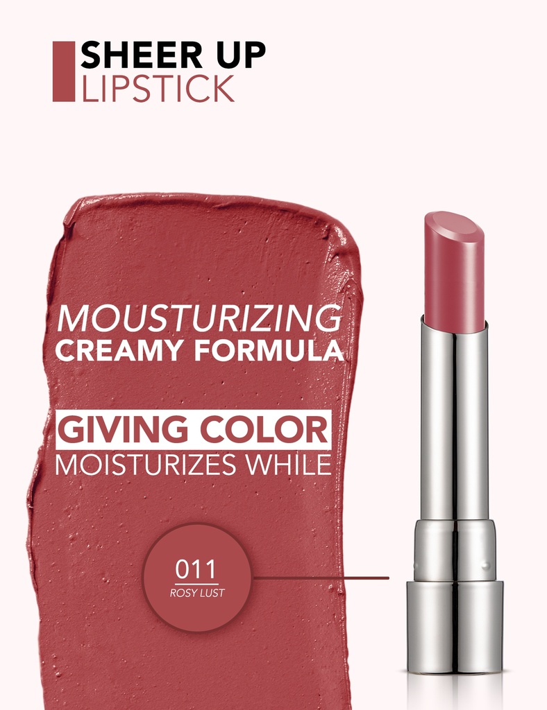 Flormar Sheer Up Lipstick 011 Rosy Lust