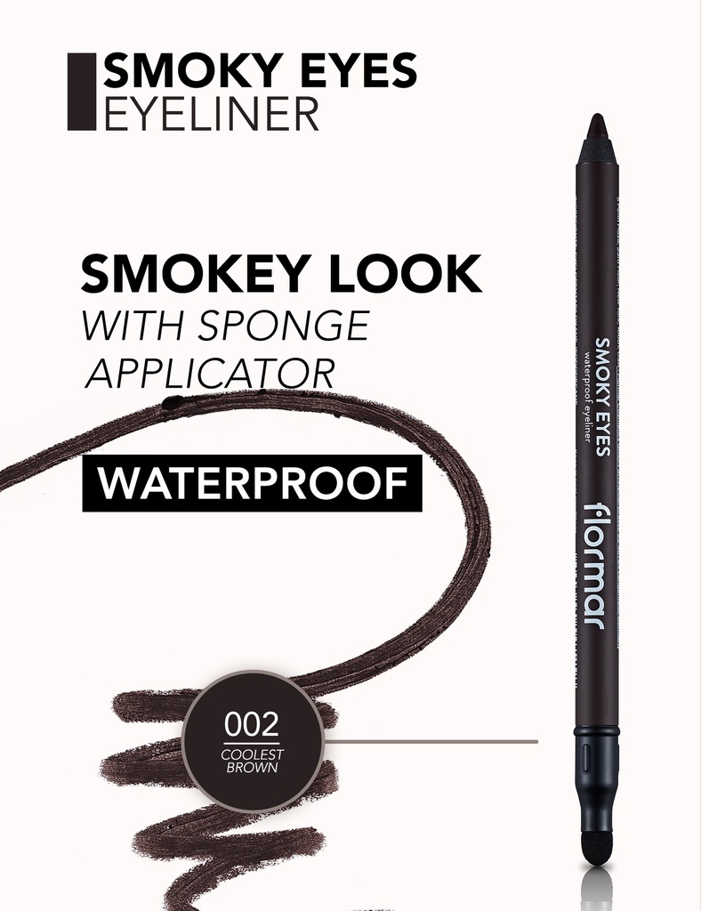 Flormar Smoky Eyes Coolest Brown Waterproof Eyeliner 002