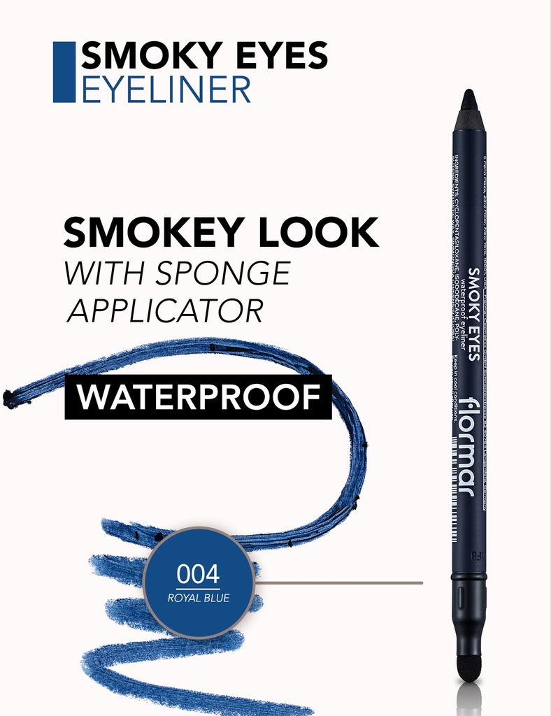 Flormar Smoky Eyes Royal Blue Waterproof Eyeliner 004