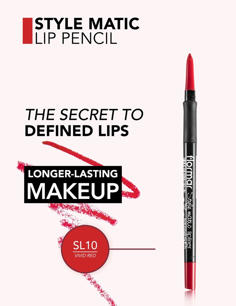 Flormar Stylematic Lipliner Vivid Red Sl10