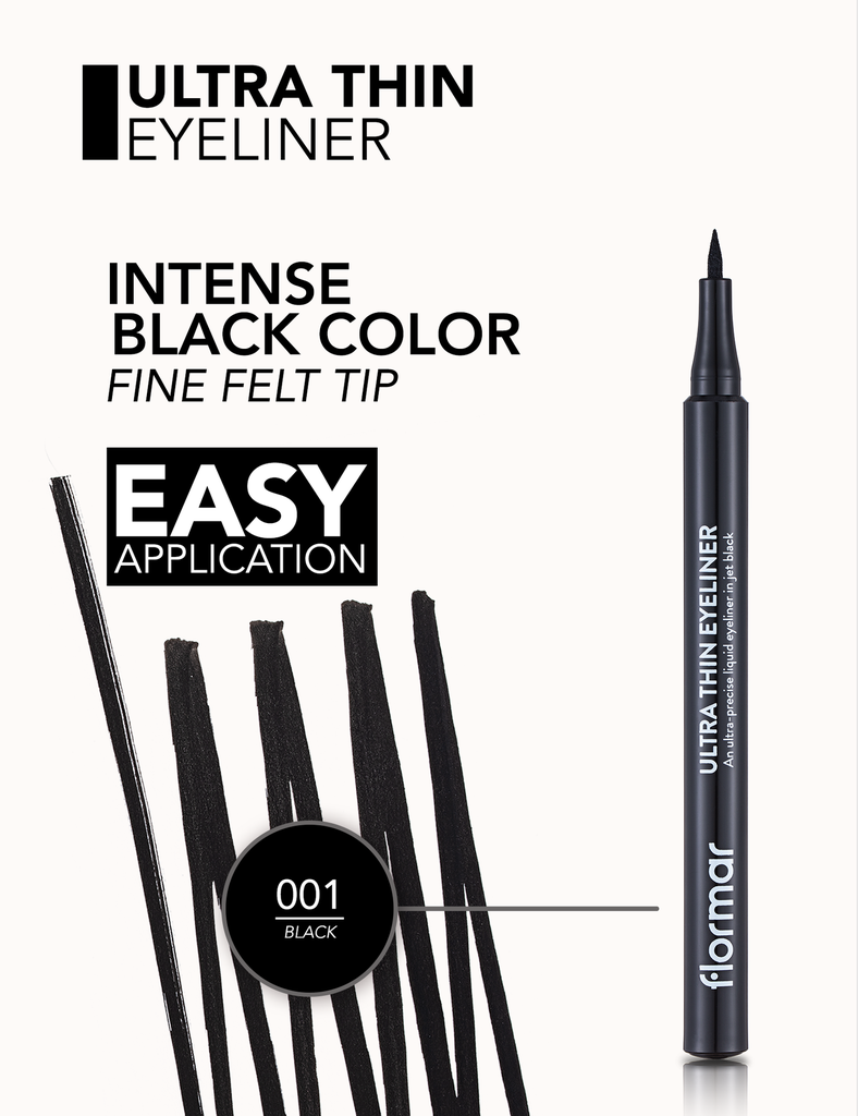 Flormar Ultra Thin Eyeliner Black