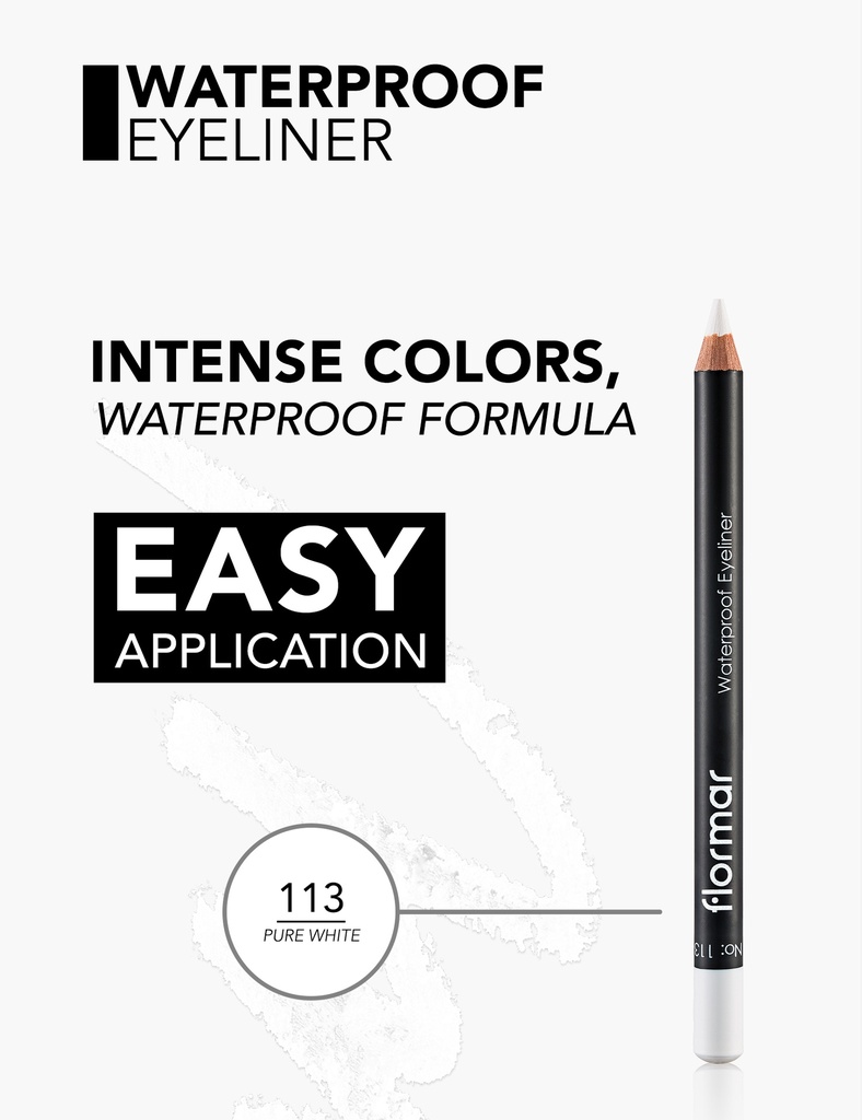 Flormar Waterproof Eyeliner 113 Pure White