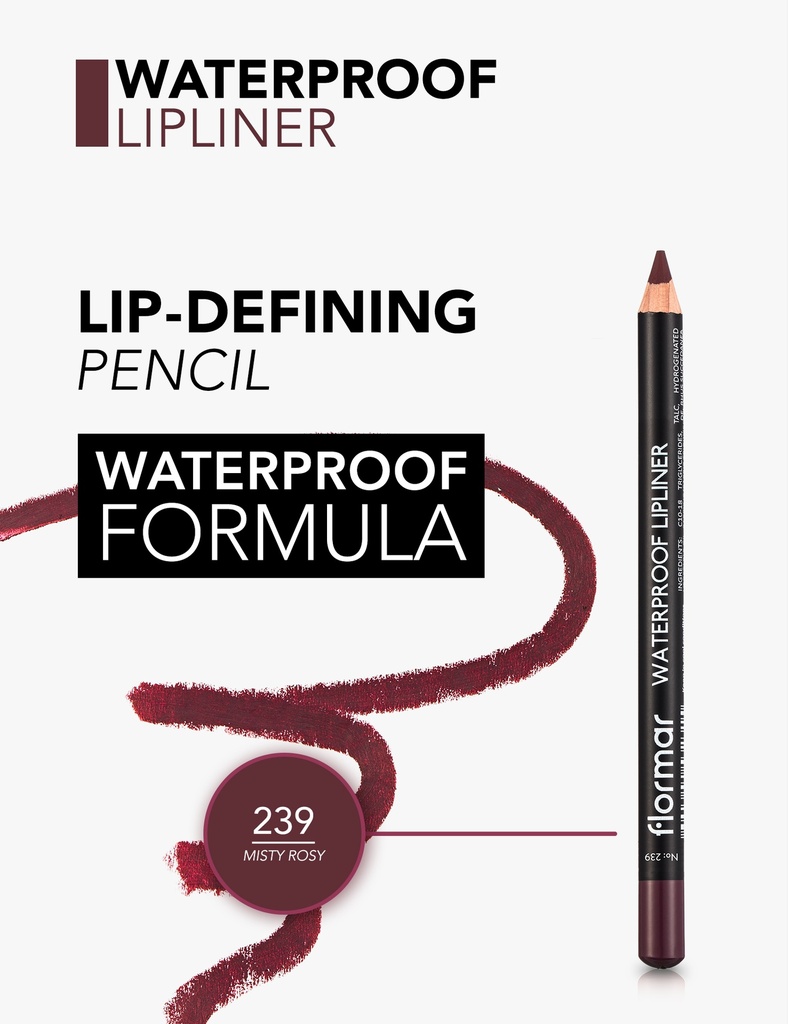 Flormar Waterproof Lipliner 239 Misty Rosy