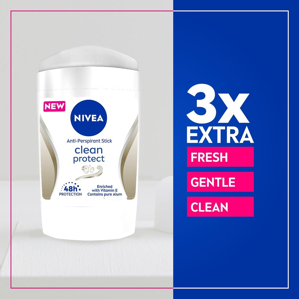 Nivea Deo- Stick Clean Protect With Pure Alum 50ml