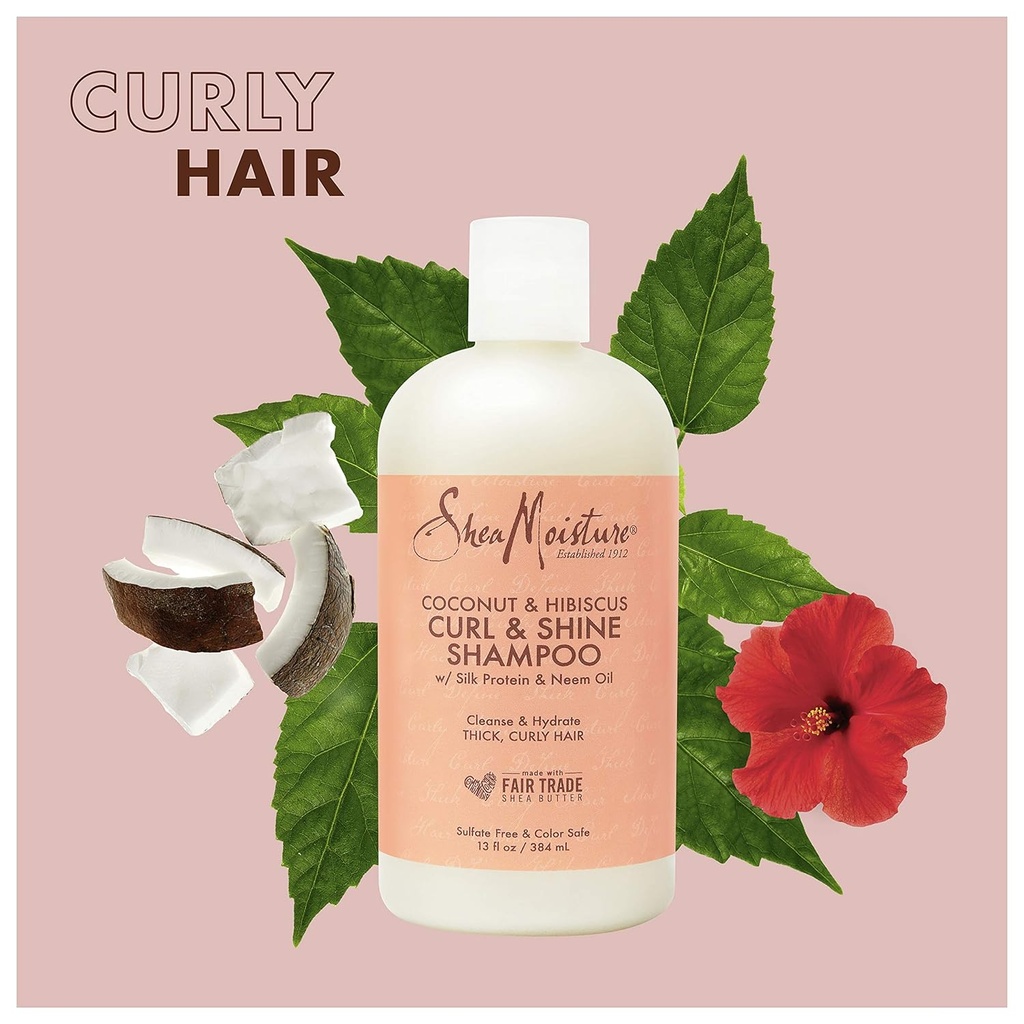 Shea Moisture Shampoin Coconuit Curl & Shine 384ml