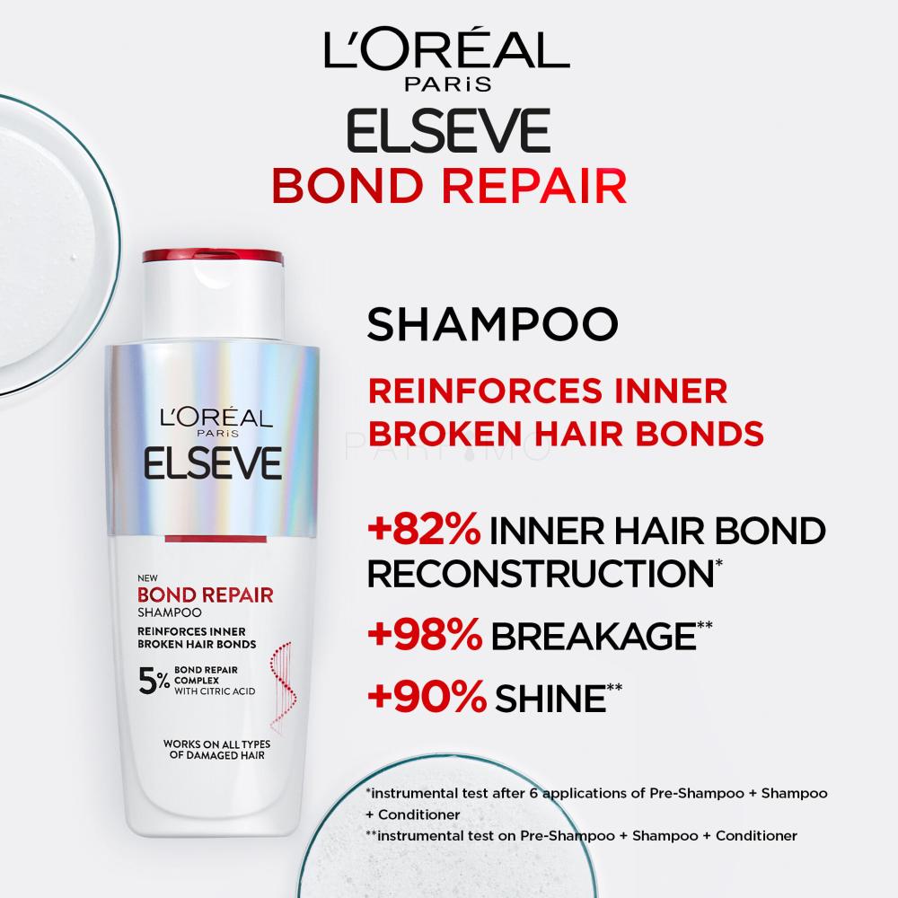 Elseve Bond Repair Shampoo 5% Sons Sulfate 200ml