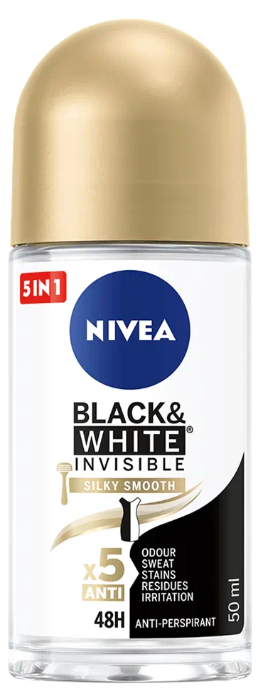 Nivea Deo- Rollon Silky Black & White 50ml