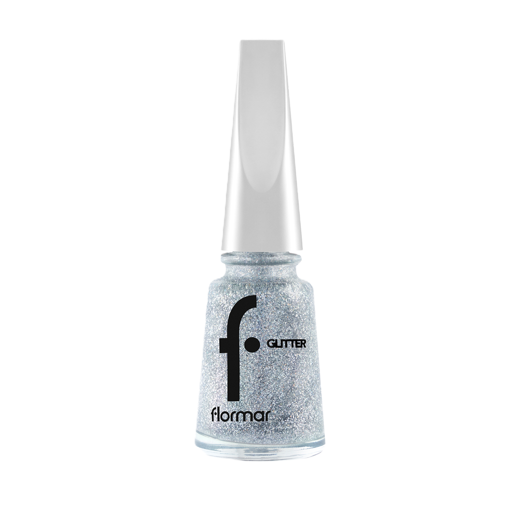 Flormar Nail Glitter 38 Holographic Silver