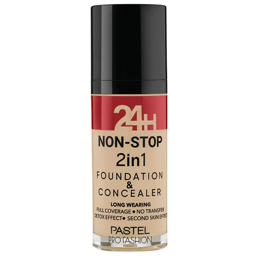 Pastel 24H Non-Stop 2In1 Foundation & Concealer 604