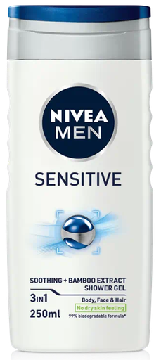 [81079] Nivea Shower Sensitive Men 250ml 