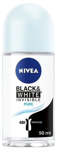 [82234] Nivea Deo- Rollon Black & White Blue Women 50ml