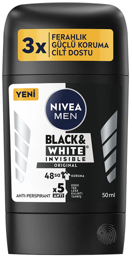 [83134] Nivea Deo- Stick Black & White Men 50ml