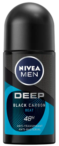 [95674] Nivea Deo- Rollon Deep Black Carbon Men 50ml