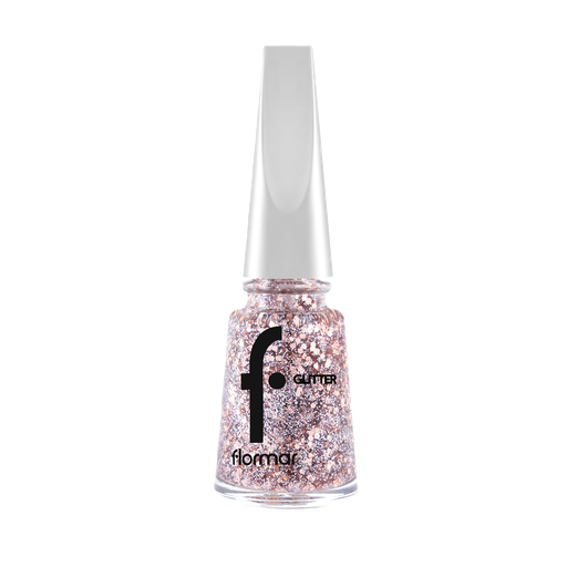 [34000093-GL02] Flormar Nail Glitter 02 Pink Silver