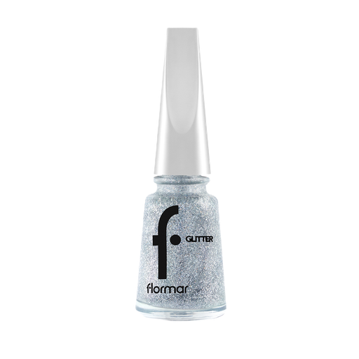 [34000093-GL38] Flormar Nail Glitter 38 Holographic Silver