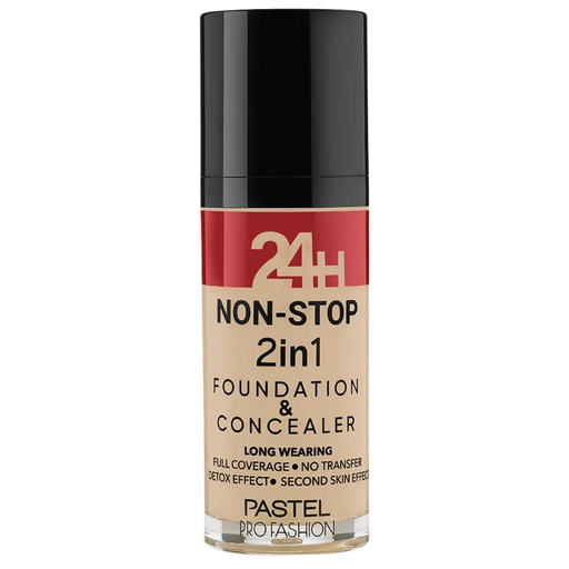 [M0335-0604] Pastel 24H Non-Stop 2In1 Foundation & Concealer 604