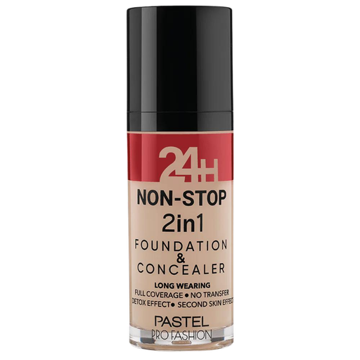 [M0335-0605] Pastel 24H Non-Stop 2In1 Foundation & Concealer 605